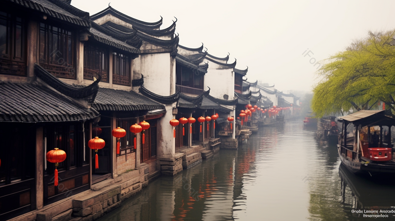 徽派传统建筑江南小桥流水人家古镇风景摄影图,高清,摄影图,摄影图片,图片大全,摄影图免费下载